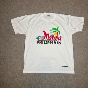 Vintage Manila Philippines Graphic Tee Rare Tourist Souvenir Y2K Streetwear